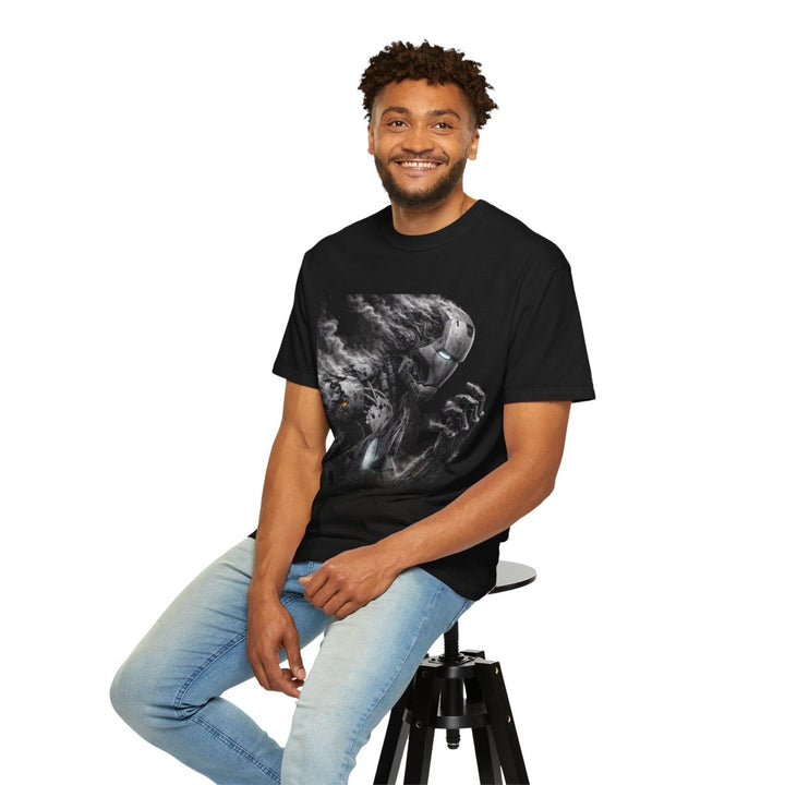 Vintage Hero Iron Man Graphic T-shirt - Unisex - Black - S - Vintage Hero Iron Man Graphic T-shirt - Unisex - Tatoo Tee