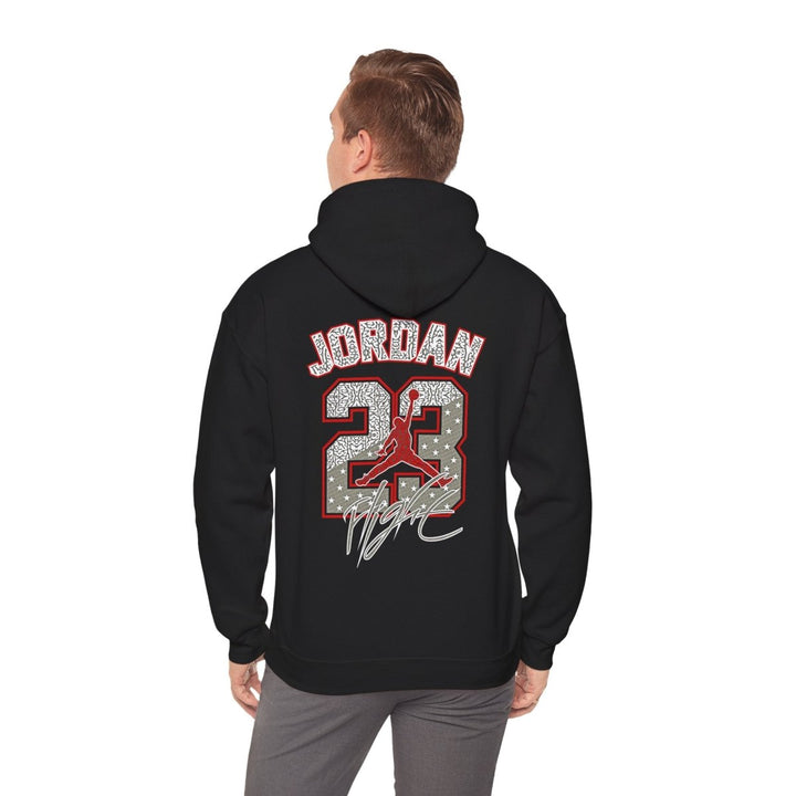 Vintage Jordan Graphic Hoodie - Unisex Heavy Blend™ Sweatshirt with Iconic Design - Black - S - Vintage Jordan Graphic Hoodie - Unisex Heavy Blend™ Sweatshirt with Iconic Design - Tatoo Tee