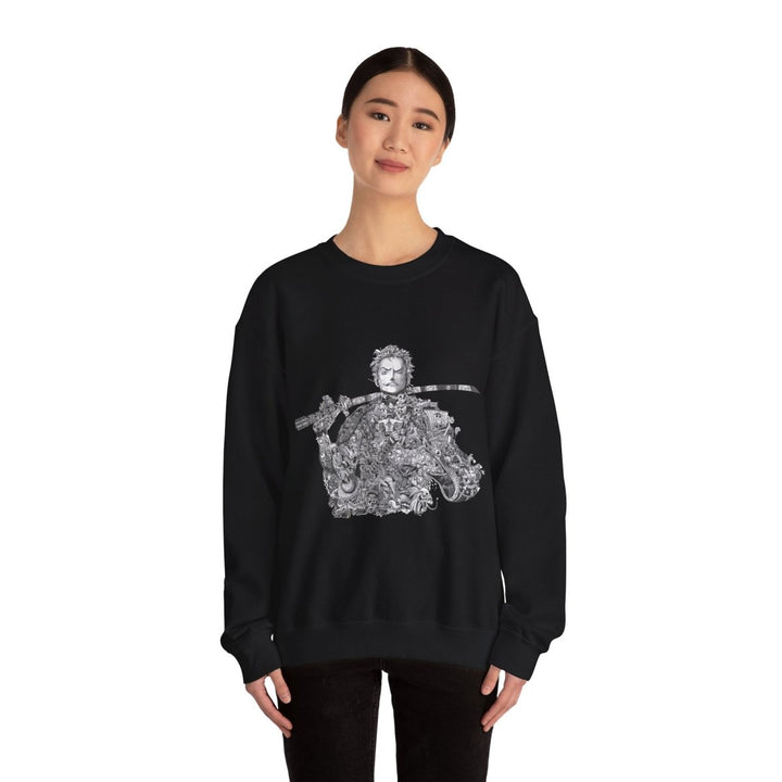 Vintage Samurai Art Unisex Heavy Blend™ Crewneck Sweatshirt - S - Antique Cherry Red - Vintage Samurai Art Unisex Heavy Blend™ Crewneck Sweatshirt - Tatoo Tee