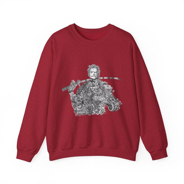 Vintage Samurai Art Unisex Heavy Blend™ Crewneck Sweatshirt - S - Antique Cherry Red - Vintage Samurai Art Unisex Heavy Blend™ Crewneck Sweatshirt - Tatoo Tee