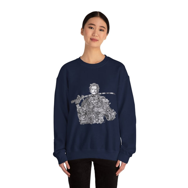 Vintage Samurai Art Unisex Heavy Blend™ Crewneck Sweatshirt - S - Antique Cherry Red - Vintage Samurai Art Unisex Heavy Blend™ Crewneck Sweatshirt - Tatoo Tee