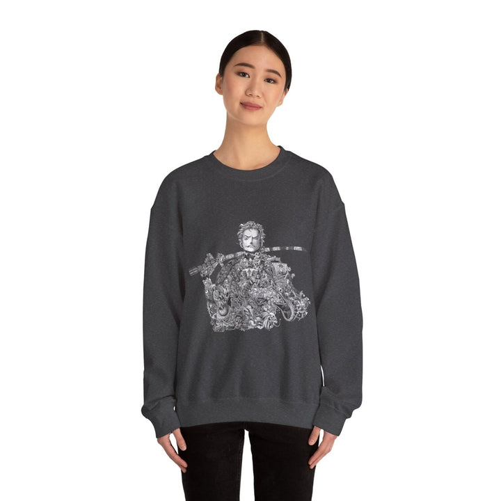 Vintage Samurai Art Unisex Heavy Blend™ Crewneck Sweatshirt - S - Antique Cherry Red - Vintage Samurai Art Unisex Heavy Blend™ Crewneck Sweatshirt - Tatoo Tee