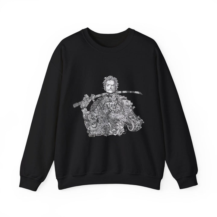 Vintage Samurai Art Unisex Heavy Blend™ Crewneck Sweatshirt - S - Black - Vintage Samurai Art Unisex Heavy Blend™ Crewneck Sweatshirt - Tatoo Tee