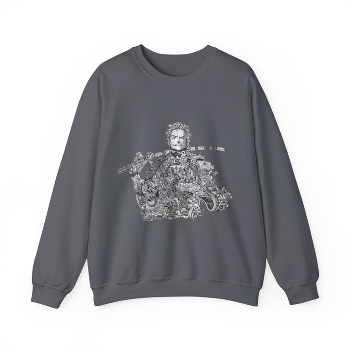 Vintage Samurai Art Unisex Heavy Blend™ Crewneck Sweatshirt - S - Charcoal - Vintage Samurai Art Unisex Heavy Blend™ Crewneck Sweatshirt - Tatoo Tee