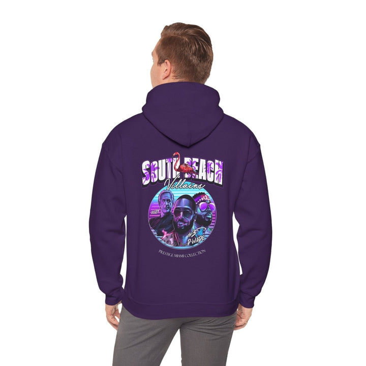 Vintage South Beach Hooded Sweatshirt – Unisex Heavy Blend™ - Purple - S - Vintage South Beach Hooded Sweatshirt – Unisex Heavy Blend™ - Tatoo Tee