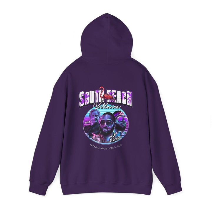 Vintage South Beach Hooded Sweatshirt – Unisex Heavy Blend™ - Purple - S - Vintage South Beach Hooded Sweatshirt – Unisex Heavy Blend™ - Tatoo Tee