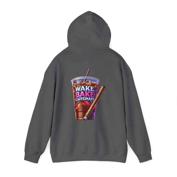 Wake and Caffeinate Unisex Hoodie - Red - S - Wake and Caffeinate Unisex Hoodie - Tatoo Tee