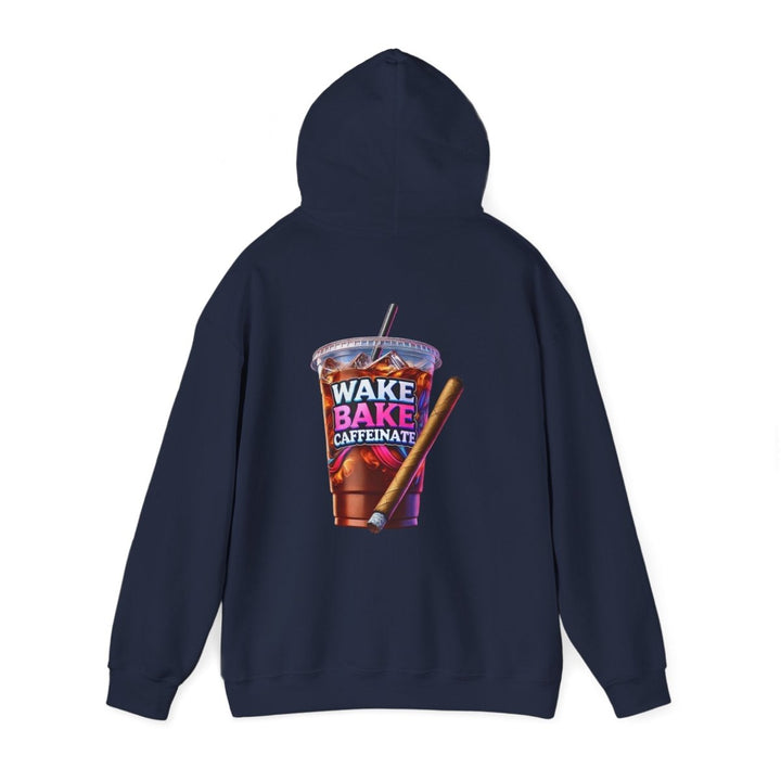 Wake and Caffeinate Unisex Hoodie - Red - S - Wake and Caffeinate Unisex Hoodie - Tatoo Tee