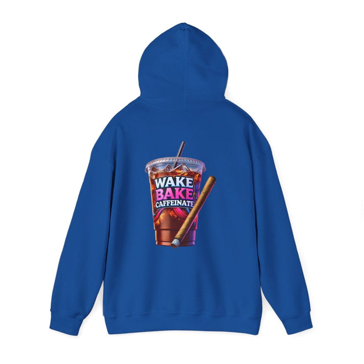 Wake and Caffeinate Unisex Hoodie - Red - S - Wake and Caffeinate Unisex Hoodie - Tatoo Tee