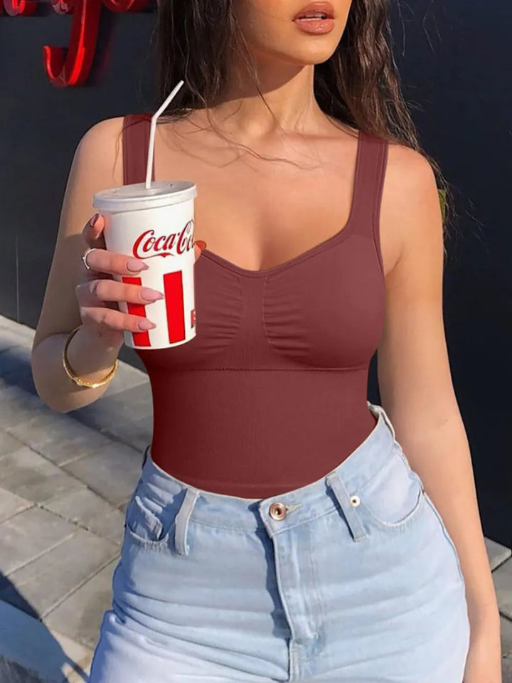 Wide Strap Active Tank - Brown - S - 87a7b959 - 88f7 - 4e3a - b94c - bf36dbc31385 - Max - Tatoo Tee