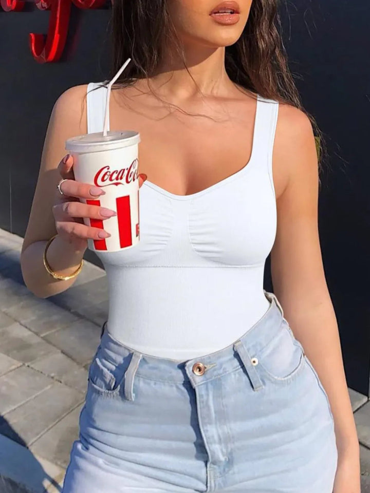 Wide Strap Active Tank - White - S - ef775257 - b41c - 4624 - 909a - fac02850d0c9 - Max - Tatoo Tee