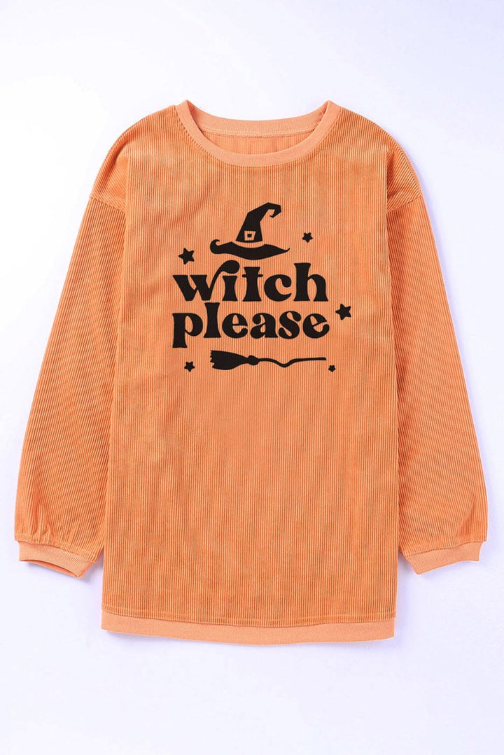 WITCH PLEASE Graphic Dropped Shoulder Sweatshirt - Sherbet - S - 29a5f67e2bf541139265514da3dcfb15 - Max - Tatoo Tee