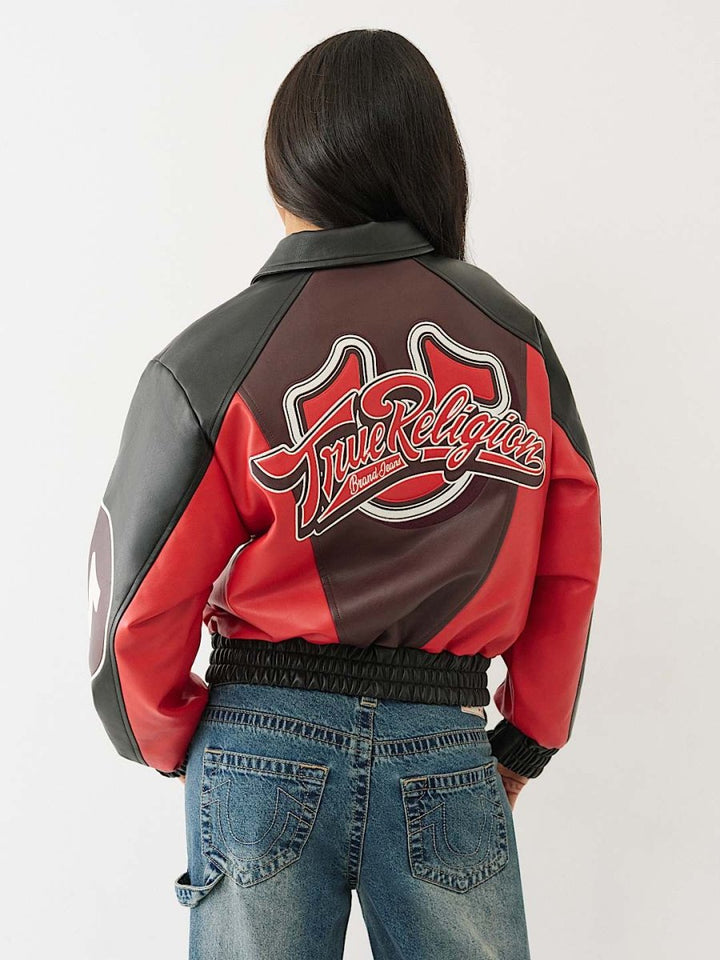 Women’s Color Blocked Varsity Jacket - XS - Women’s Color Blocked Varsity Jacket - Tatoo Tee
