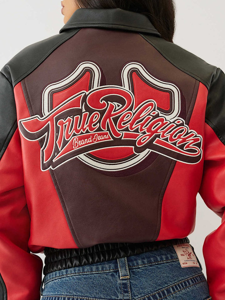 Women’s Color Blocked Varsity Jacket - XS - Women’s Color Blocked Varsity Jacket - Tatoo Tee