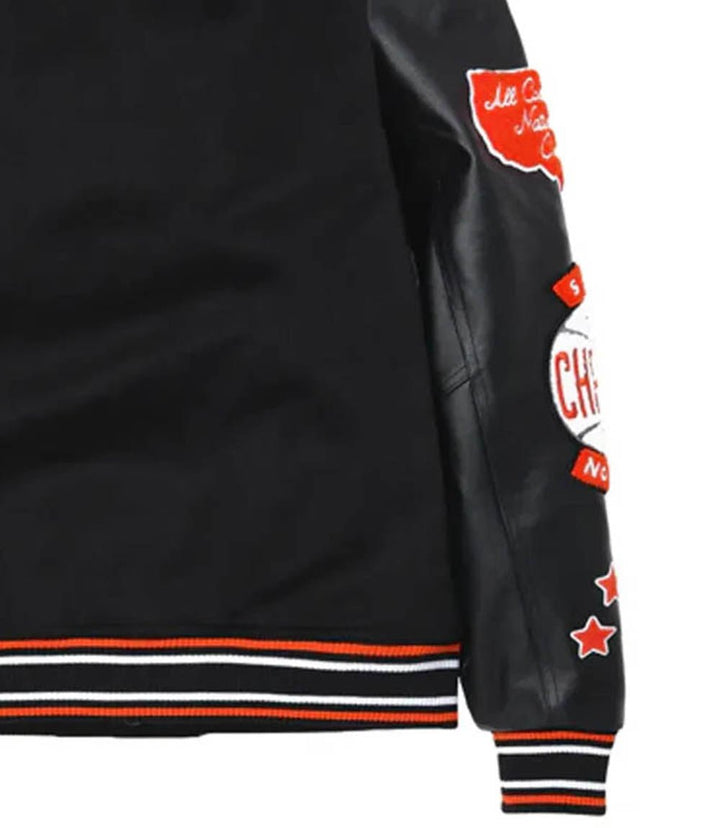 World Famous Black Varsity Jacket - XXS - World Famous Black Varsity Jacket - Tatoo Tee