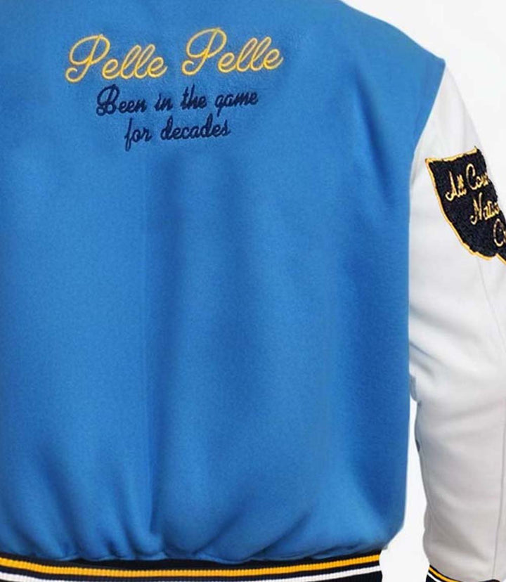 World Famous Blue Varsity Jacket - XS - World Famous Blue Varsity Jacket - Tatoo Tee