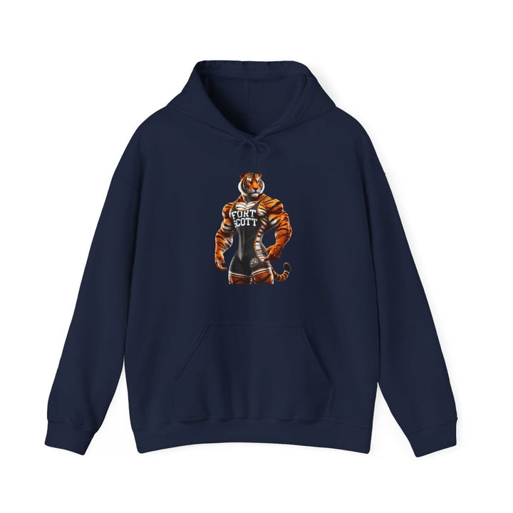 Wrestling Tiger Unisex Hoodie - Red - S - Wrestling Tiger Unisex Hoodie - Tatoo Tee