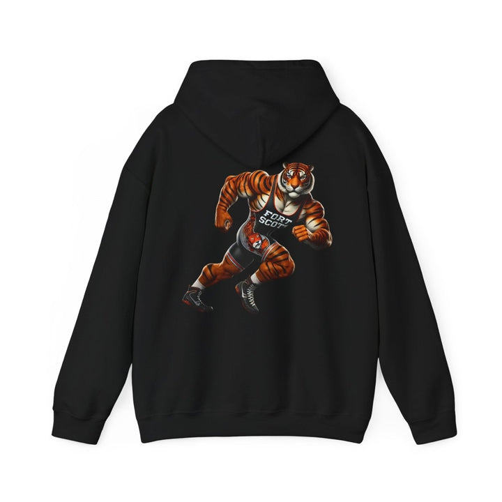 Wrestling Tiger Unisex Hoodie - Red - S - Wrestling Tiger Unisex Hoodie - Tatoo Tee