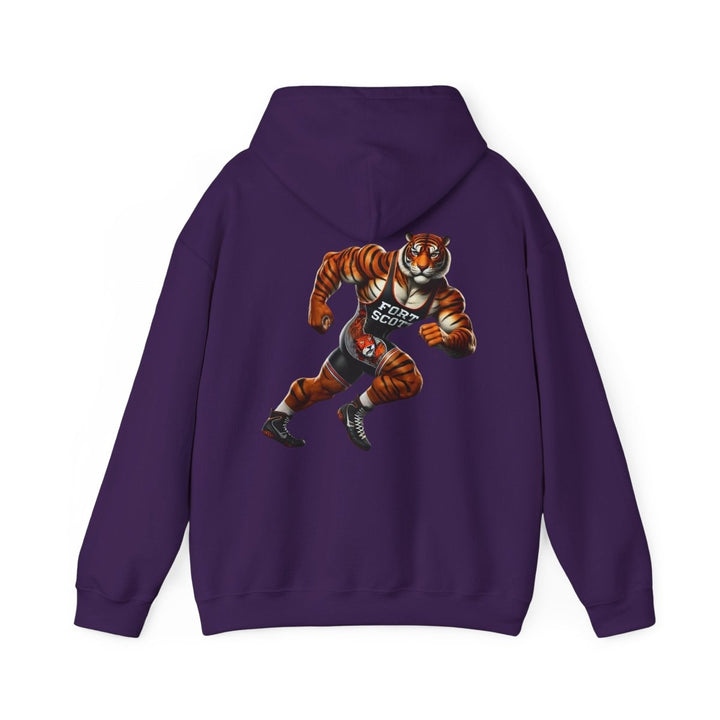 Wrestling Tiger Unisex Hoodie - Red - S - Wrestling Tiger Unisex Hoodie - Tatoo Tee