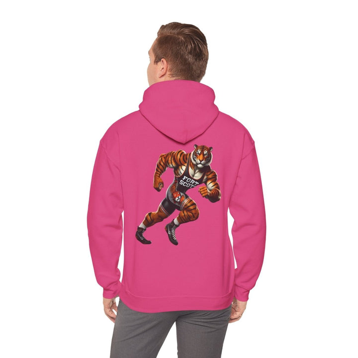 Wrestling Tiger Unisex Hoodie - Red - S - Wrestling Tiger Unisex Hoodie - Tatoo Tee
