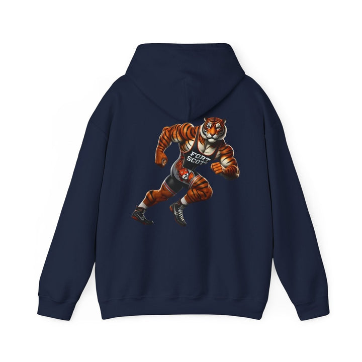 Wrestling Tiger Unisex Hoodie - Red - S - Wrestling Tiger Unisex Hoodie - Tatoo Tee