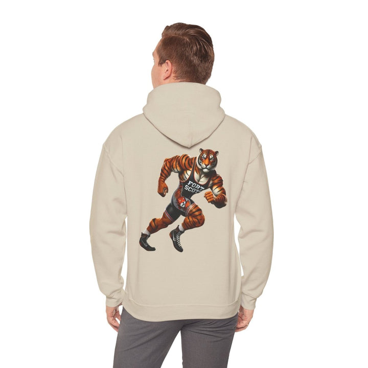 Wrestling Tiger Unisex Hoodie - Red - S - Wrestling Tiger Unisex Hoodie - Tatoo Tee