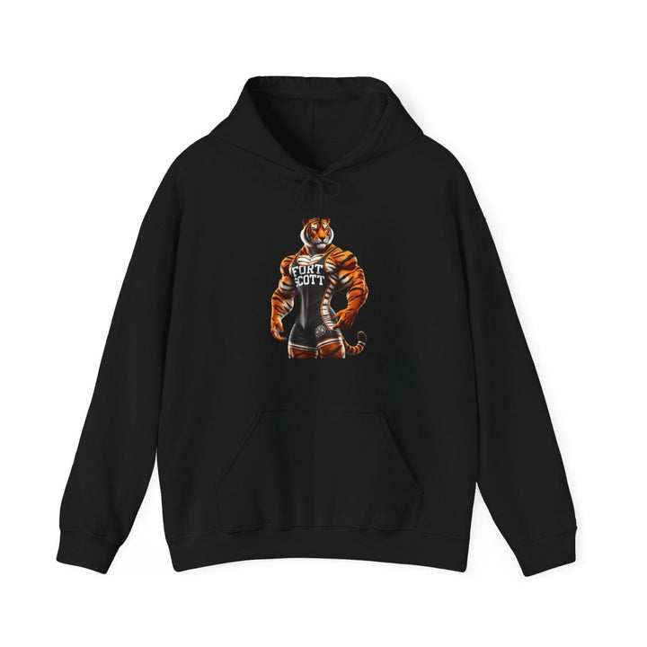 Wrestling Tiger Unisex Hoodie - Red - S - Wrestling Tiger Unisex Hoodie - Tatoo Tee