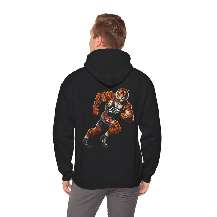 Wrestling Tiger Unisex Hoodie - Red - S - Wrestling Tiger Unisex Hoodie - Tatoo Tee