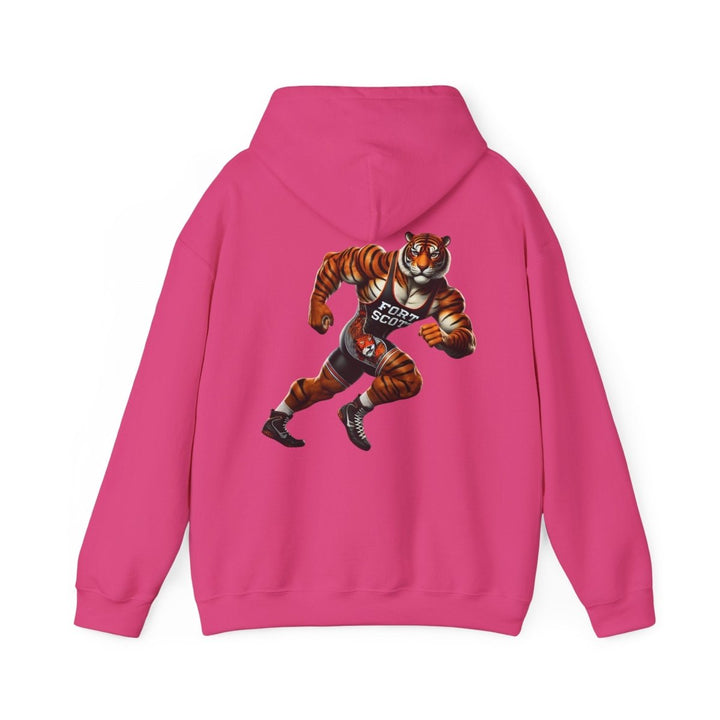 Wrestling Tiger Unisex Hoodie - Red - S - Wrestling Tiger Unisex Hoodie - Tatoo Tee