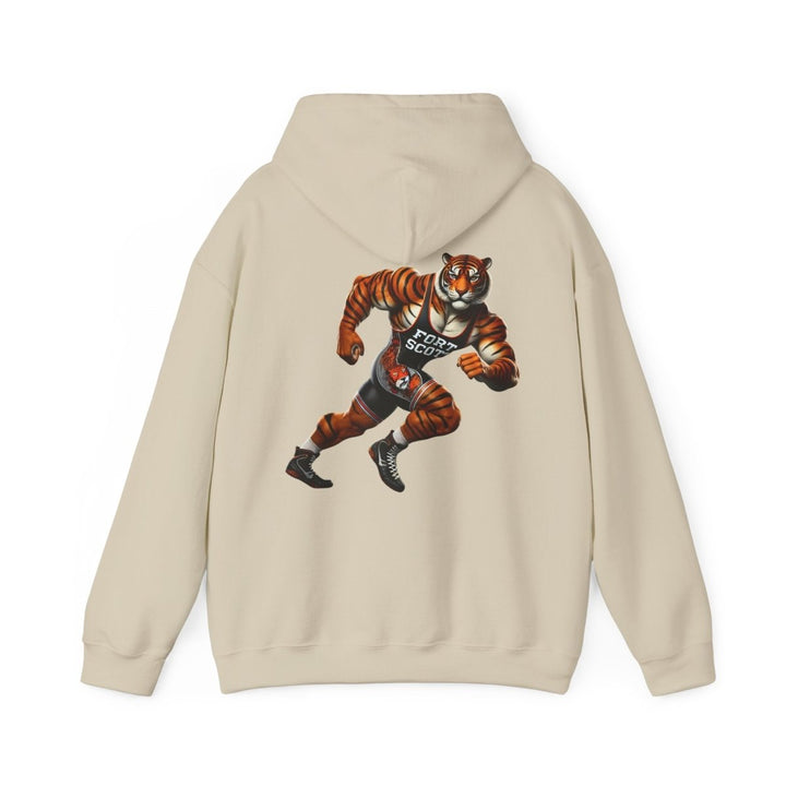 Wrestling Tiger Unisex Hoodie - Red - S - Wrestling Tiger Unisex Hoodie - Tatoo Tee