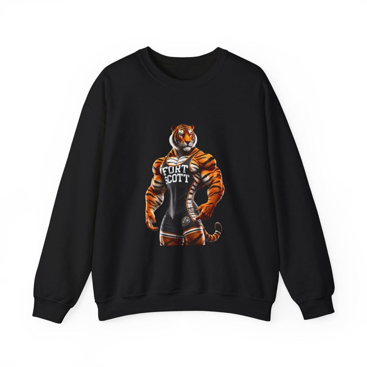 Wrestling Tiger Unisex Sweatshirt - S - Antique Cherry Red - Wrestling Tiger Unisex Sweatshirt - Tatoo Tee