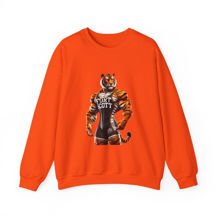 Wrestling Tiger Unisex Sweatshirt - S - Antique Cherry Red - Wrestling Tiger Unisex Sweatshirt - Tatoo Tee