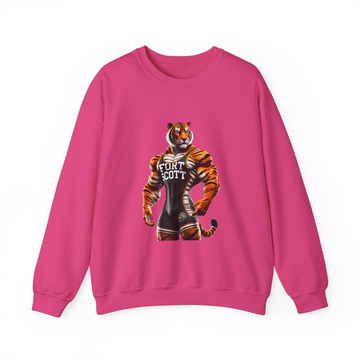 Wrestling Tiger Unisex Sweatshirt - S - Antique Cherry Red - Wrestling Tiger Unisex Sweatshirt - Tatoo Tee