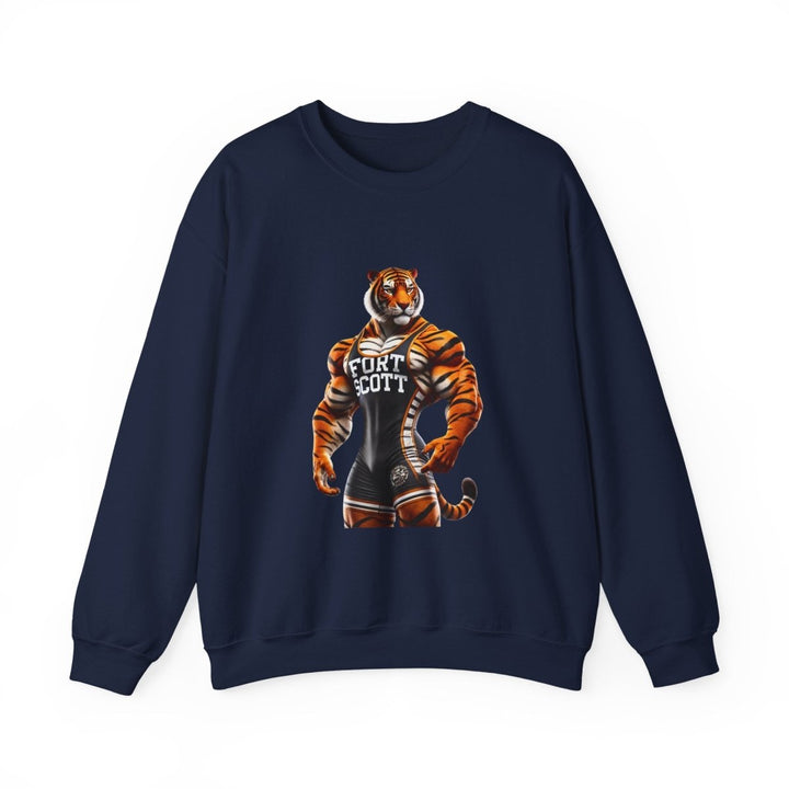 Wrestling Tiger Unisex Sweatshirt - S - Antique Cherry Red - Wrestling Tiger Unisex Sweatshirt - Tatoo Tee