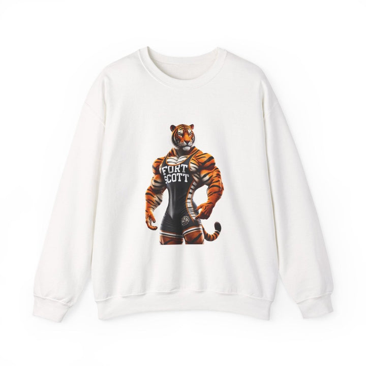 Wrestling Tiger Unisex Sweatshirt - S - Antique Cherry Red - Wrestling Tiger Unisex Sweatshirt - Tatoo Tee