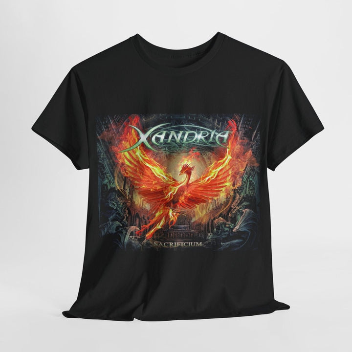 Xandria Graphic Unisex Heavy Cotton Tee - Black - S - Xandria Graphic Unisex Heavy Cotton Tee - Tatoo Tee