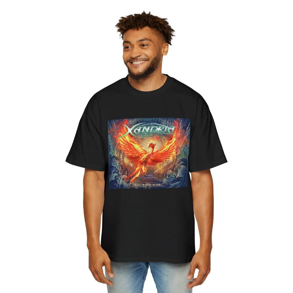 Xandria Heavy Oversized Tee Fiery Phoenix Design - S - Black - Xandria Heavy Oversized Tee Fiery Phoenix Design - Tatoo Tee