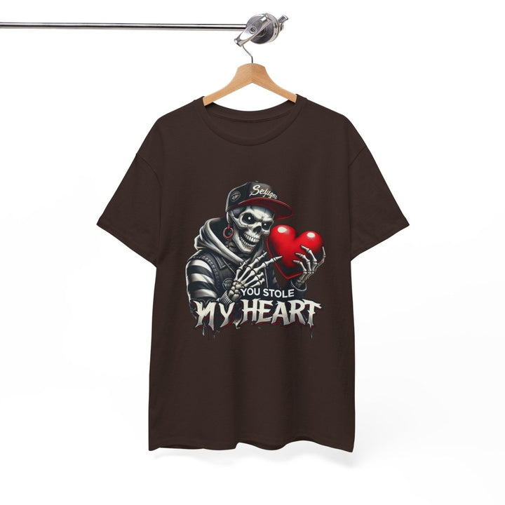 You Stole My Heart Unisex Heavy Cotton Tee - Cardinal Red - S - You Stole My Heart Unisex Heavy Cotton Tee - Tatoo Tee