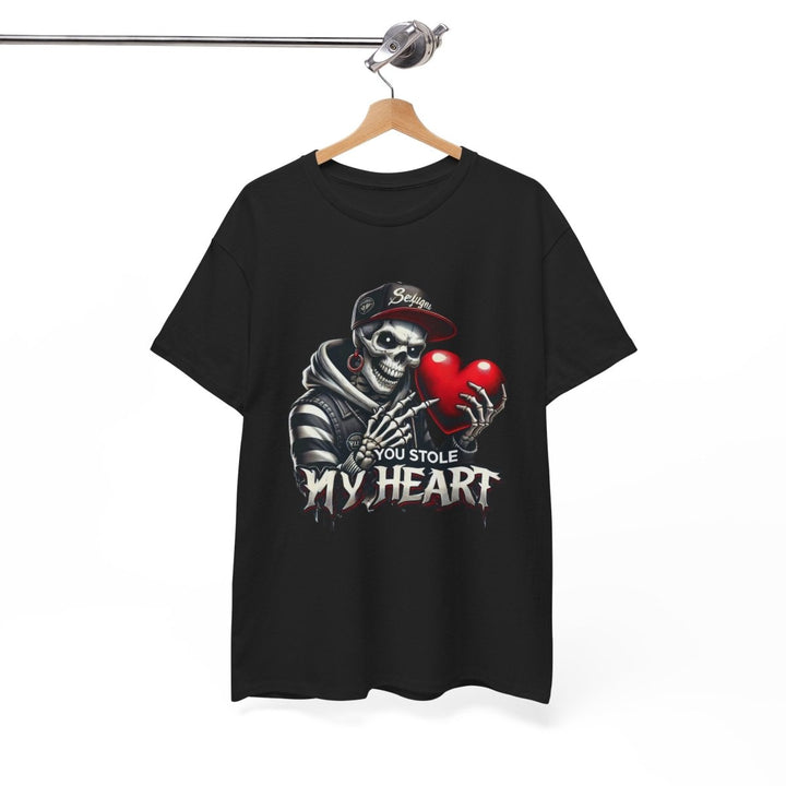 You Stole My Heart Unisex Heavy Cotton Tee - Cardinal Red - S - You Stole My Heart Unisex Heavy Cotton Tee - Tatoo Tee