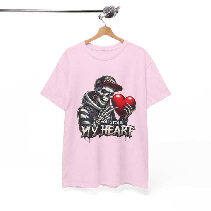 You Stole My Heart Unisex Heavy Cotton Tee - Cardinal Red - S - You Stole My Heart Unisex Heavy Cotton Tee - Tatoo Tee