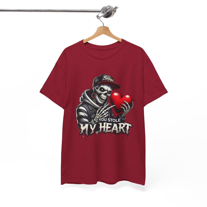 You Stole My Heart Unisex Heavy Cotton Tee - Cardinal Red - S - You Stole My Heart Unisex Heavy Cotton Tee - Tatoo Tee