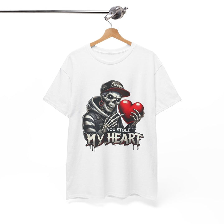 You Stole My Heart Unisex Heavy Cotton Tee - Cardinal Red - S - You Stole My Heart Unisex Heavy Cotton Tee - Tatoo Tee