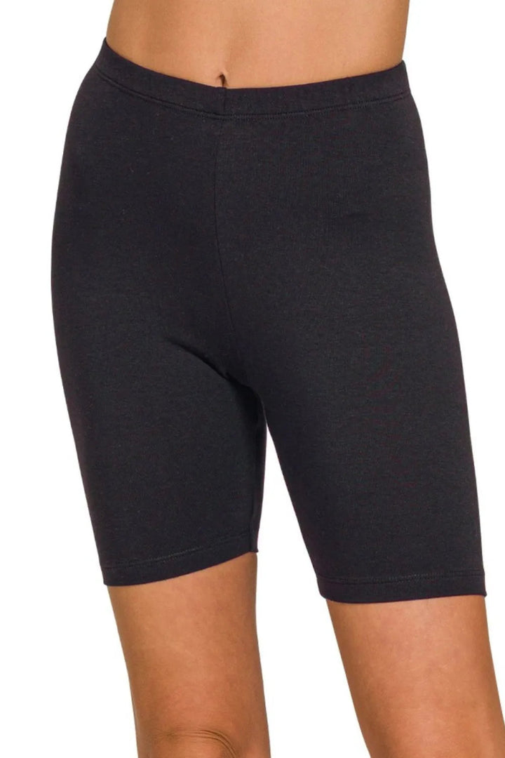 Zenana Premium Cotton Biker Shorts - BLACK - S - 8805aef5 - fe55 - 4b18 - 823d - 8677b13256af - Max - Origin - Tatoo Tee