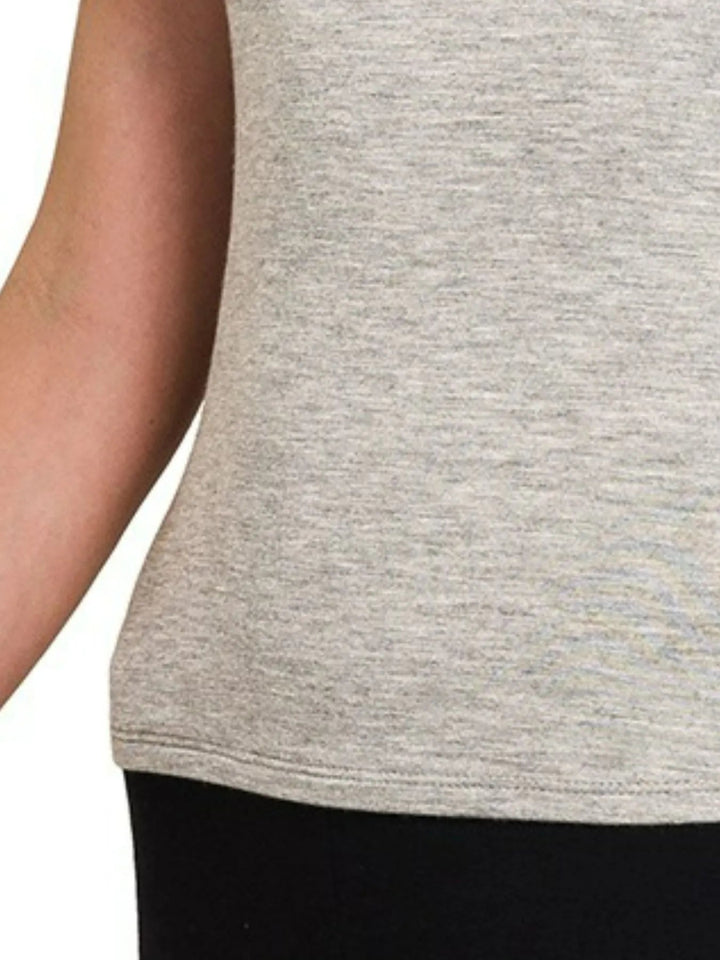 Zenana Premium Rayon Double Layered Round Neck Tank Top - H GREY - S - 9b93dcaa - 02e0 - 4a5a - bfd5 - bb7f7775c6c5 - Max - Origin - Tatoo Tee