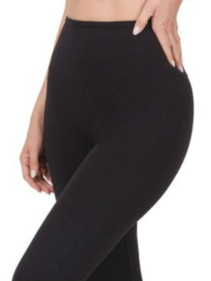 Zenana Wide Waistband Yoga Flare Pants - BLACK - S - 61e3fbbe - 0c54 - 49c9 - b9e4 - de8aa048ed3a - Max - Origin - Tatoo Tee