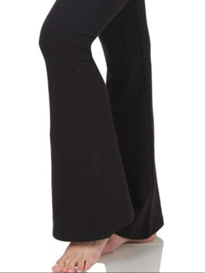 Zenana Wide Waistband Yoga Flare Pants - BLACK - S - be27d118 - 8908 - 408e - a3e9 - de3a285f7c3d - Max - Origin - Tatoo Tee