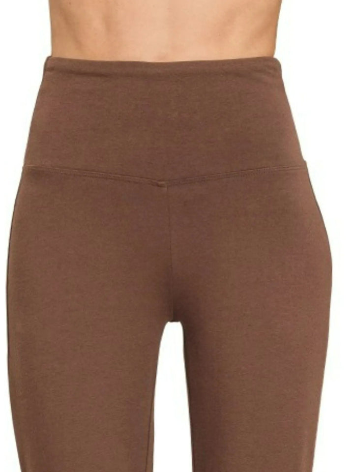 Zenana Wide Waistband Yoga Flare Pants - BROWN - S - 8f2fa9fb - 8c4d - 4365 - 8f64 - 417789ee0ea7 - Max - Origin - Tatoo Tee